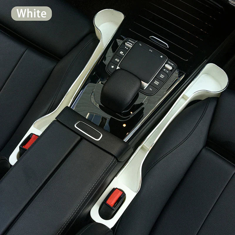 Car Seat Gap Filler Organizer- Upgrade Car Side Seat Gap Filler with Cup Holder and Phone Holder- Car Seat Gap Organizer 2 Pack