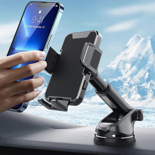 Gravity Sucker Car Phone Holder 360° Rotation Dashboard Mobile Phone Stand Universal Cell Phone Support for Trucks RVs Vehicles