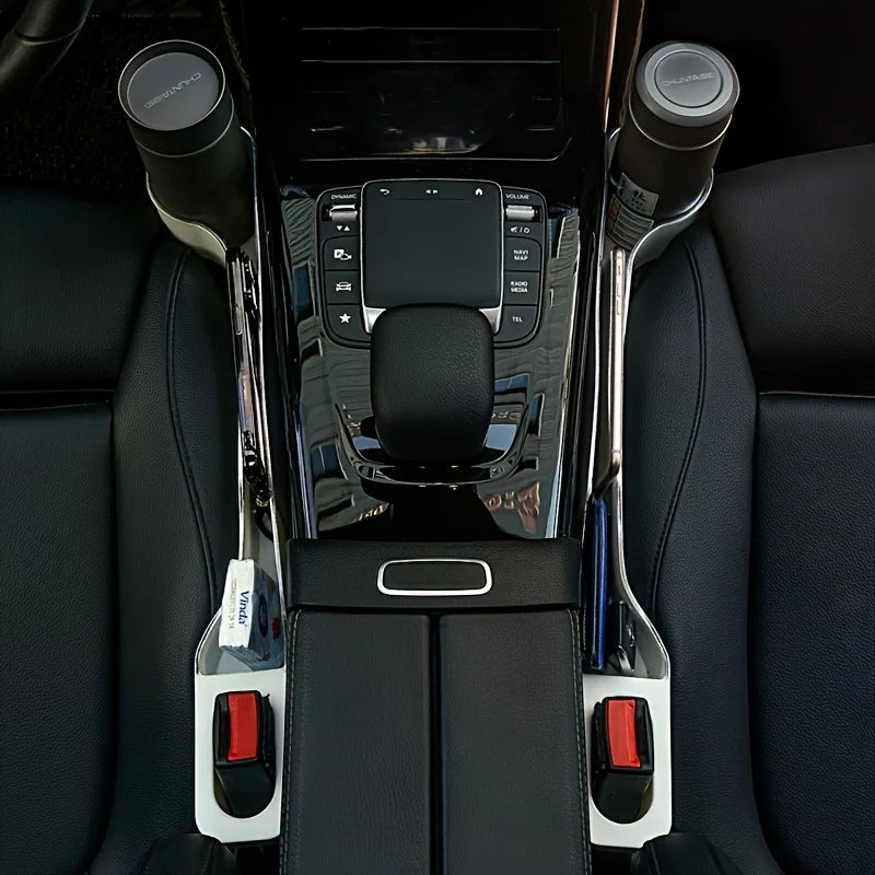 2 Pack Car Front and Rear Seat Gap Cup Holders Multifunctional Car Organizer Box for Car Organizing Storing Interior Accessories