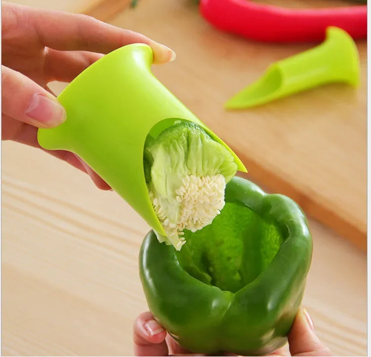 DecorBites™ 2pcs Vegetable Cutter Corer Seed Remover Cleaning Gadget ideal for Kitchen Essentials