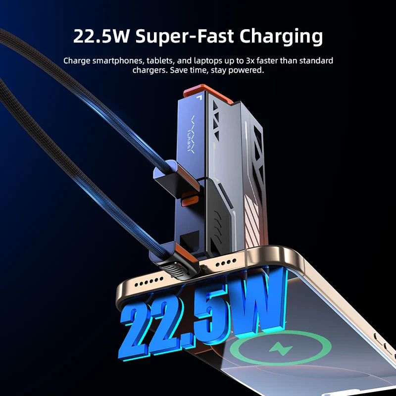 VYVYLABS Portable Power Bank Removable Replaceable Battery Pack 20000mAh 22.5W Fast Charging External Battery for iPhone/Tablet