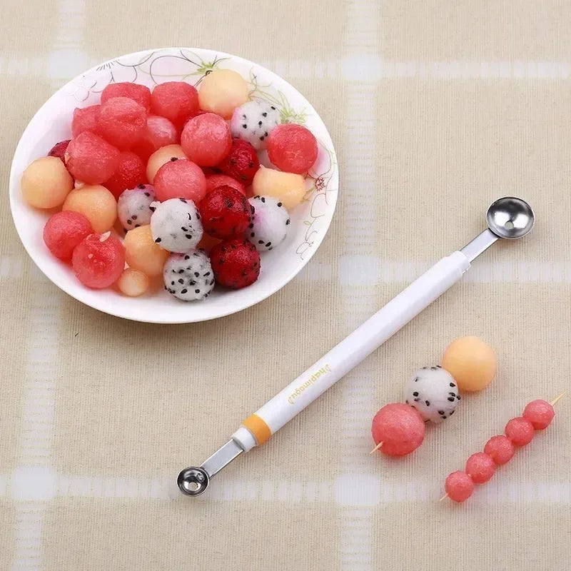 DecorBites™ Double-end Kitchen Tool: Mini Ball Digger & Melon Spoon for Cooking and Ice Cream
