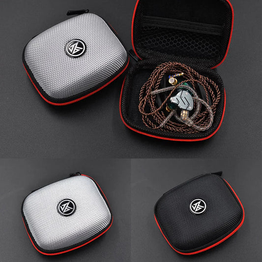 KZ Premium Earphone Storage Bag with Durable Square Headset Case for Indoor, Outdoor, and Travelling – Secure Zippered Earphones Storage Accessories