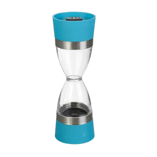 DecorBites™ Hourglass Shape Dual Salt Pepper Mill Spice Grinder for Kitchen Cooking