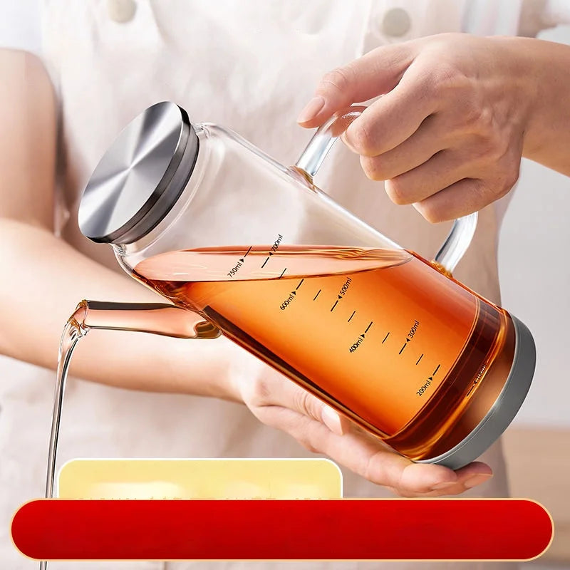 DecorBites™ Glass Condiment Bottle Set for Kitchen Seasonings and BBQ, 3-Piece