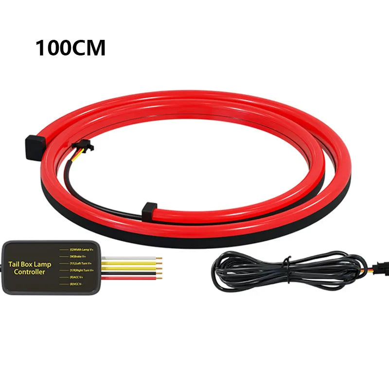 90CM/100CM Car High Position Brake Lights Multi-mode Rear Tail Warning Turn Signal Running Lamp Auto 12V Waterproof LED Strip