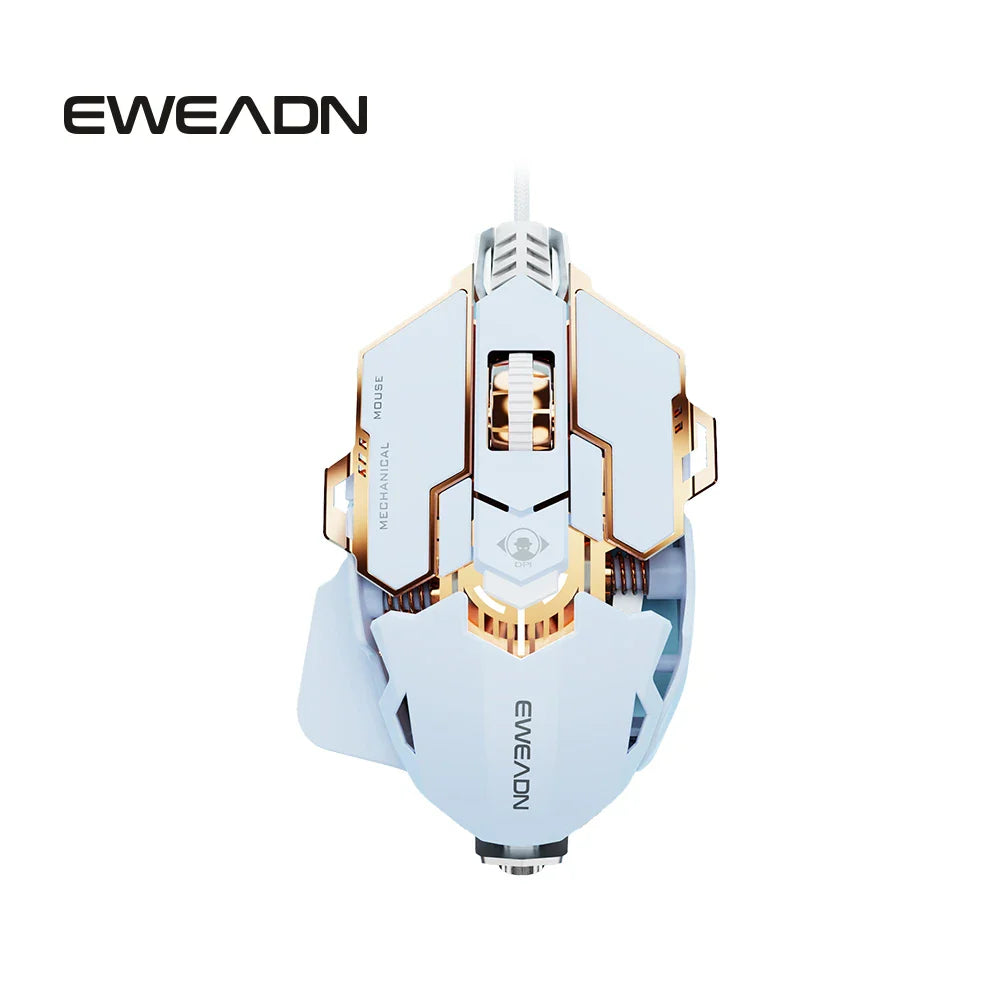 EWEADN G5 USB Wired Gaming Mouse Silent or audible optional, Buttons Macro Function Keys, for desktop, laptop, computer, school