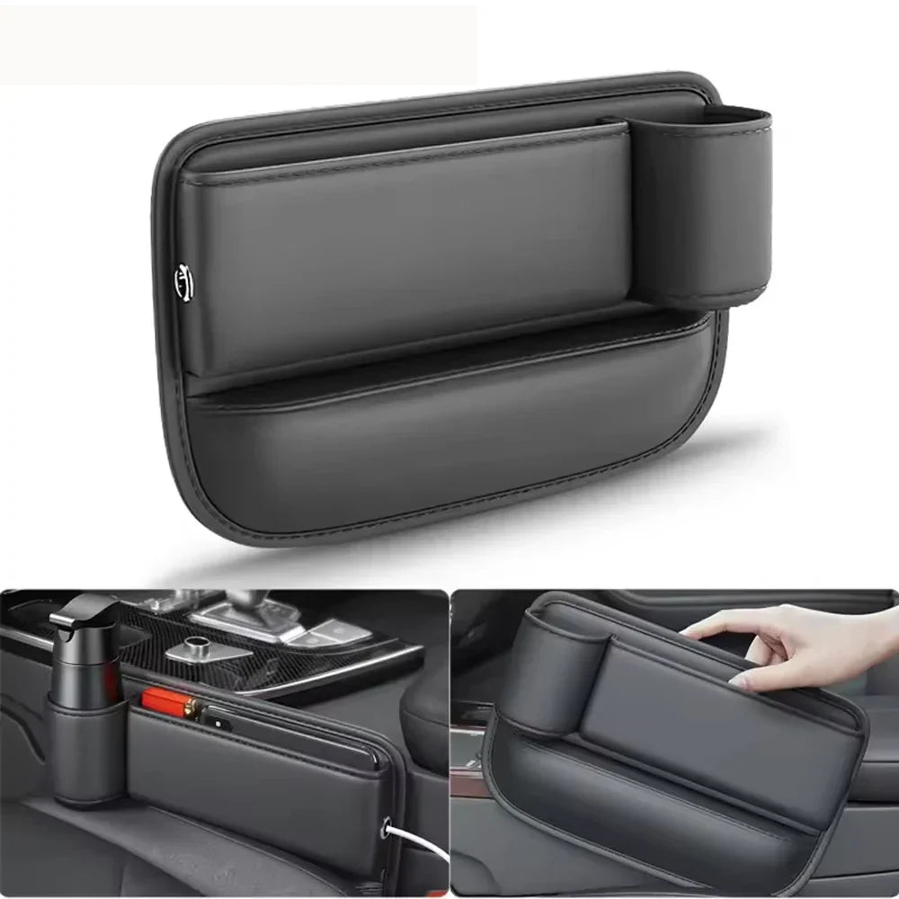 PU Leather Car Seat Gap Bag Case Storage Bag For Auto Console Side Plug Filler Organizer Crevice Stowing Tidying Pocket Amagi