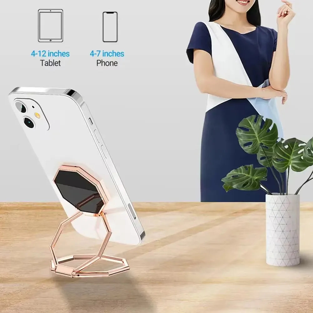 360 Rotation Mobile Phone Foldable Stand Ultra-Thin Mobile Phone Ring Stand Multi Angle Portable Desktop Gossip Metal Stand