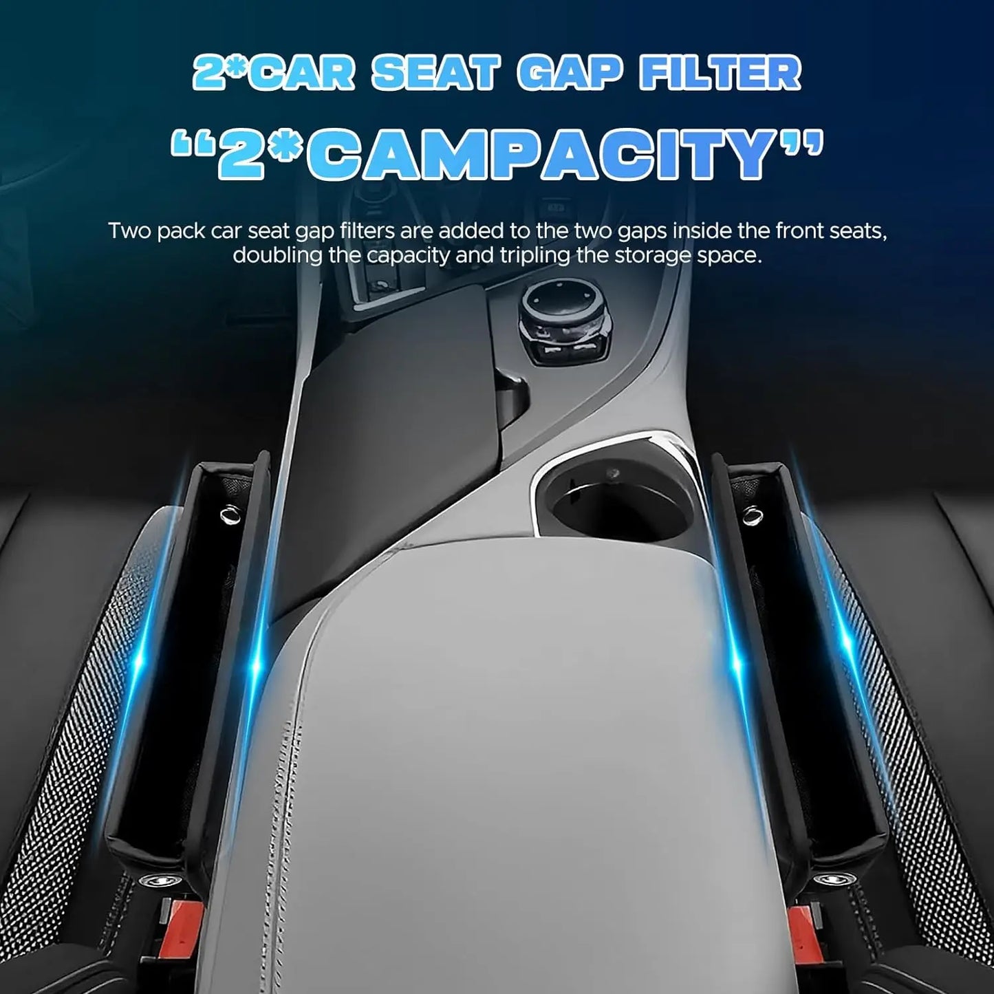 Leather Car Seat Gap Organizer Multifunctional Vehicle Storage Box Creative Interior Decoration Carriage Gap Placement Box