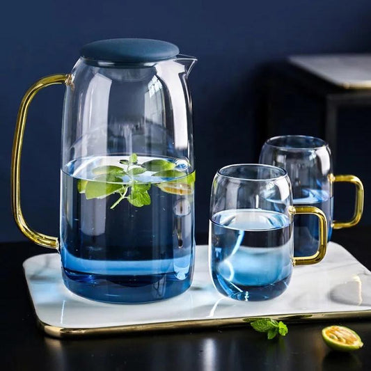 Blue Ombre Pitcher and Cups