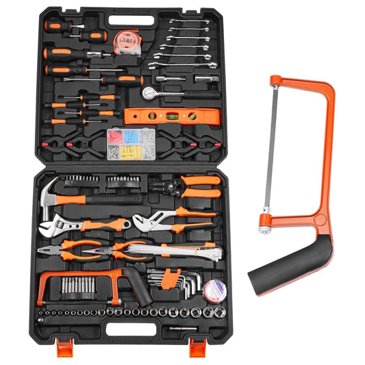 Tool Kit, 216 Piece General Household Hand Tool Set, Home Repairing Tool Kit with Portable Tool Storage Case, High-Quality Steel, for Home Maintenance, DIY Projects, and Automotive Repair