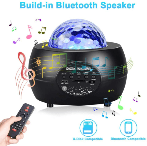 LED Night Light Starry Sky Projector : With Bluetooth Wireless Speaker