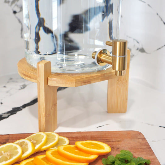 Glass Drink Dispenser with Stand
