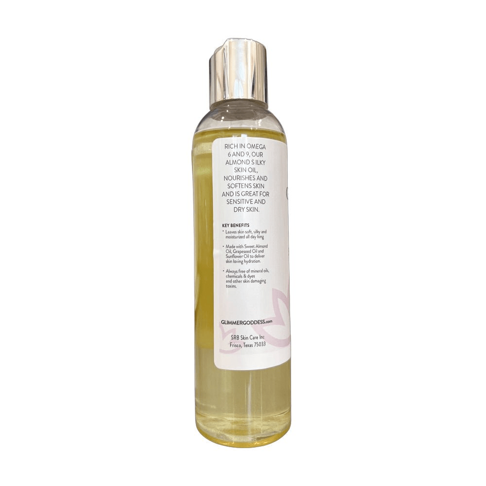Glimmer Goddess Organic Sweet Almond Silky Skin Oil - 48 Hour Hydration