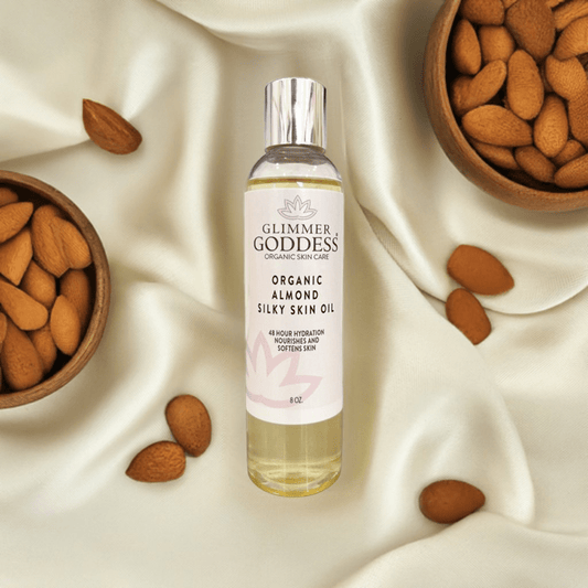 Glimmer Goddess Organic Sweet Almond Silky Skin Oil - 48 Hour Hydration