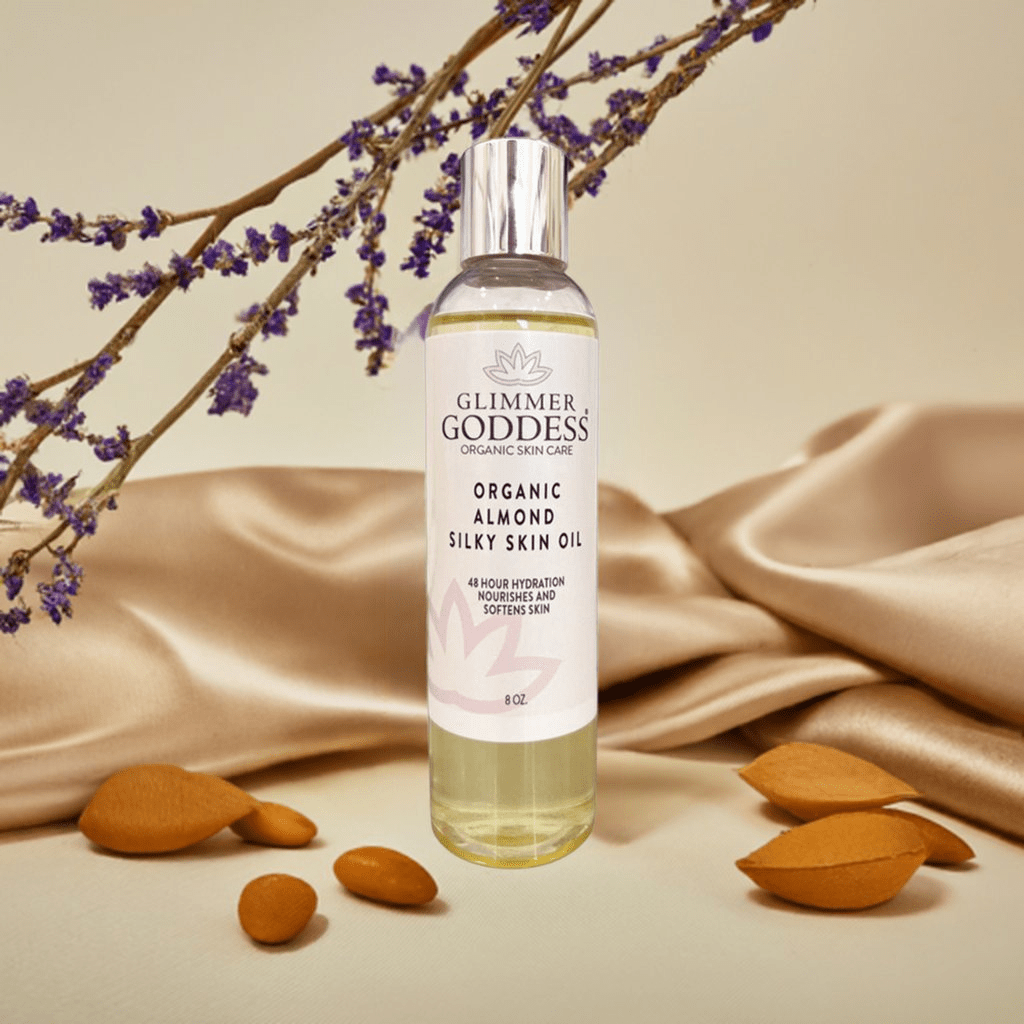 Glimmer Goddess Organic Sweet Almond Silky Skin Oil - 48 Hour Hydration