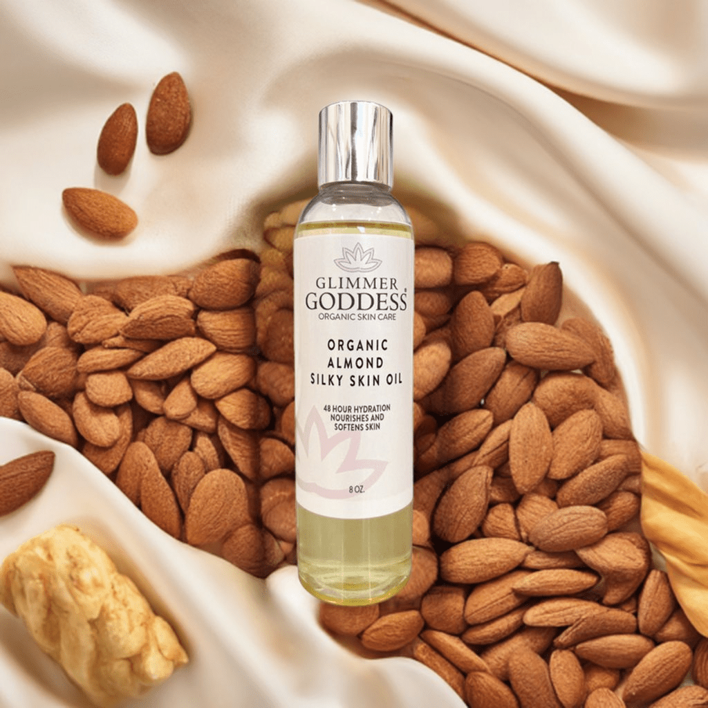Glimmer Goddess Organic Sweet Almond Silky Skin Oil - 48 Hour Hydration