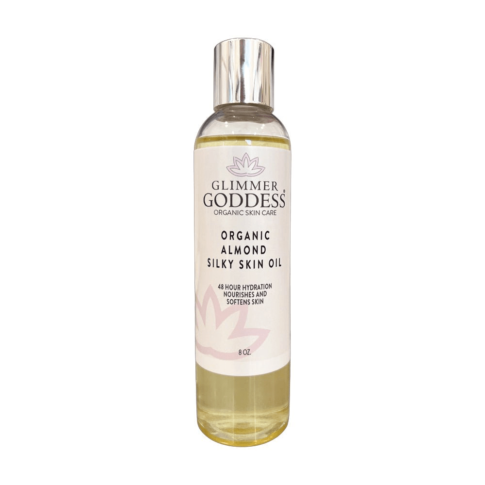 Glimmer Goddess Organic Sweet Almond Silky Skin Oil - 48 Hour Hydration