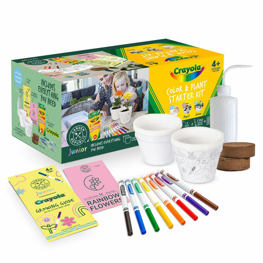 Garden Republic Jr Color and Plant Starter Grow Kit for Kids