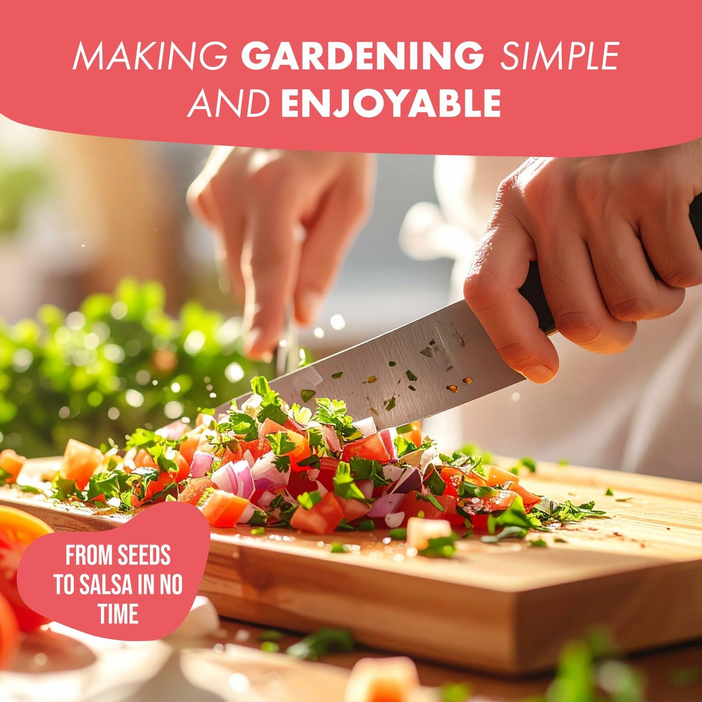 Garden Republic Salsa Grow Kit Starter Kit with Seeds Soil Planters Shears