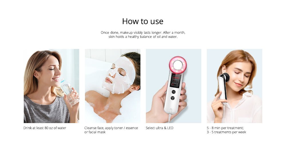 Shape Tactics Handheld Photon Ultrasonic Facial Cleanser