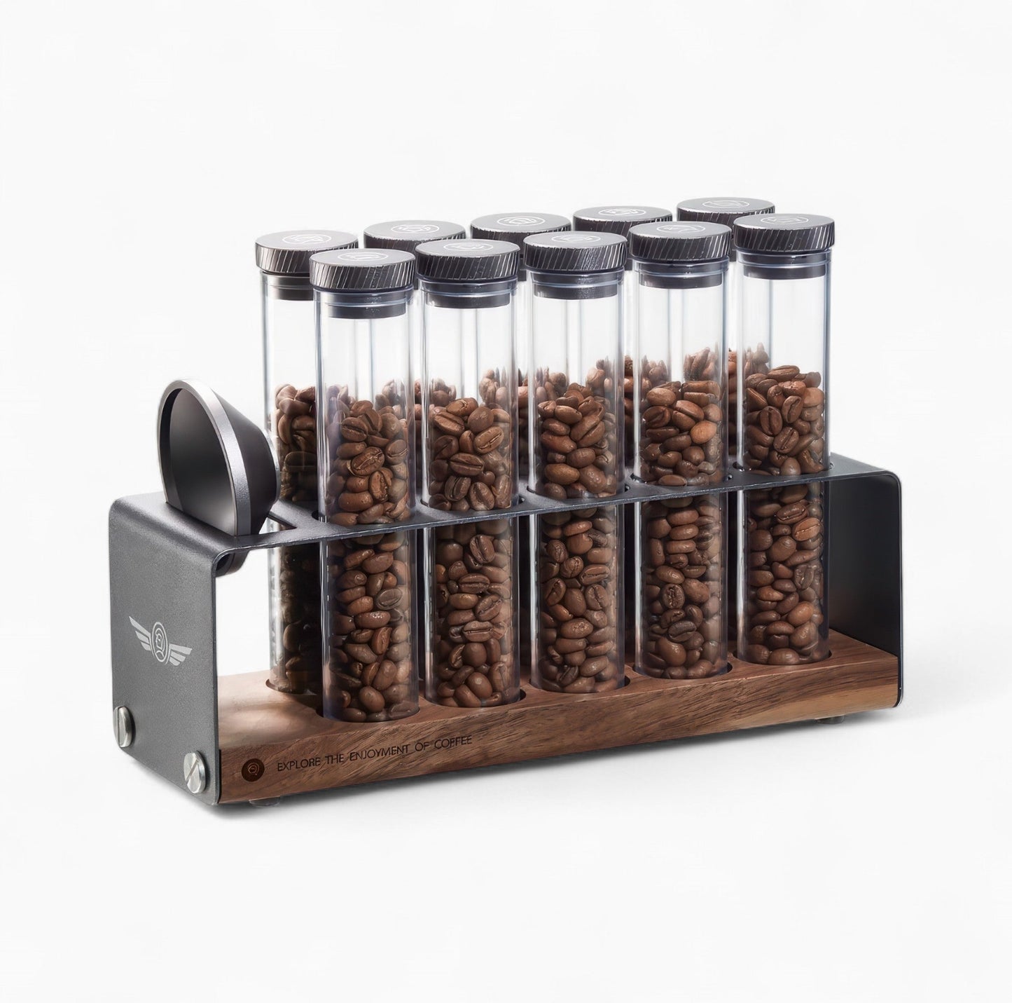 Pro Coffee Bean Storage Display & Degassing Stand